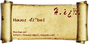 Hausz Ábel névjegykártya